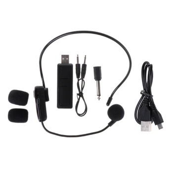 

New UHF USB Wireless Head-wear Microphone Condenser Mic for Speaker Loudspeaker