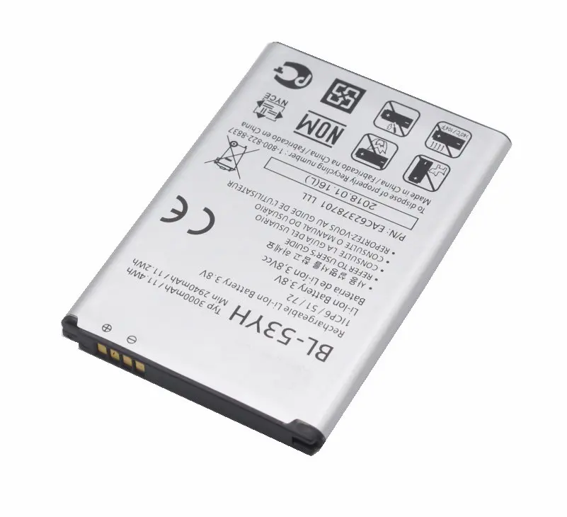 1x3000mAh сменный аккумулятор для LG G3 BL 53YH F400 F400K F460 F470 D830 D850 VS985 D851 D852 D855 D857 D858 D859