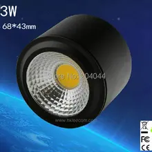 Настоящее люсис привело 10 шт./партия, 3 Вт вниз лампы поверхностного монтажа, Высококачественная оболочка, преимущественные товары, высокое качество света