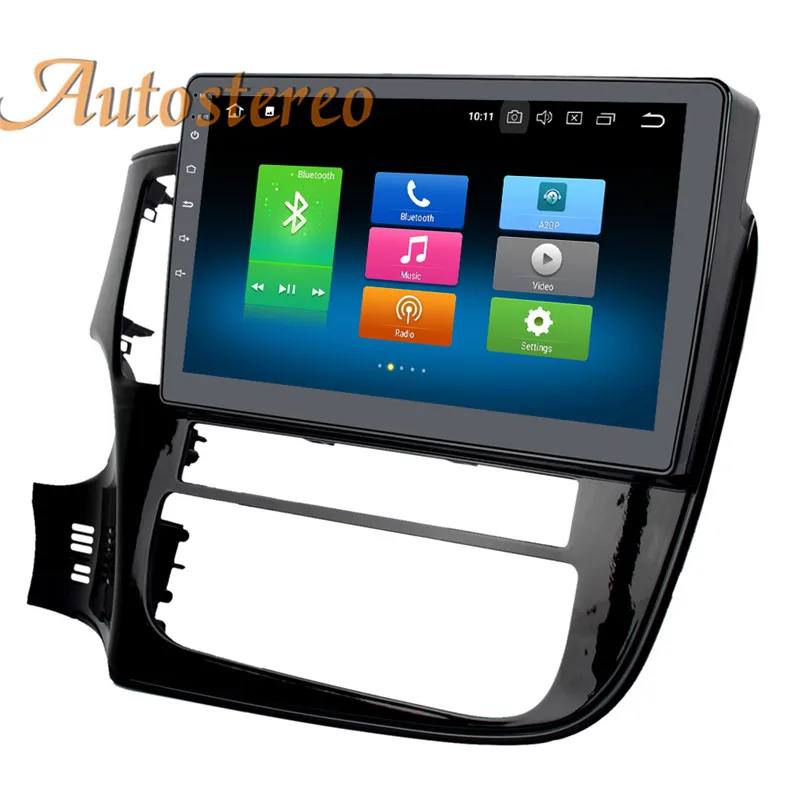 Sale Autostereo Android 9 Car GPS navigation For Mitsubishi OUTLANDER 2014 2015 2016 2017 multimedia SatNAV no DVD player head unit 6