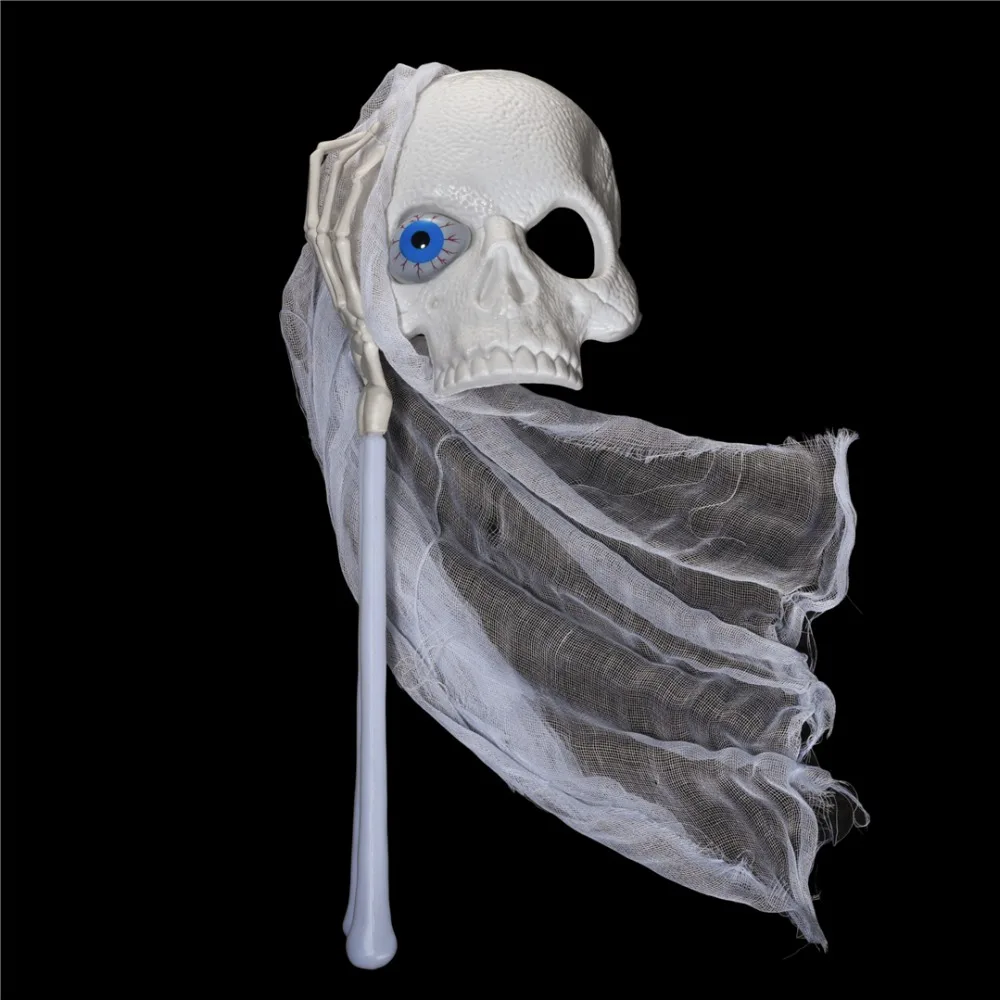 

Ghost bride picking up masks new Halloween glow color changing mask bar KTV rave party props