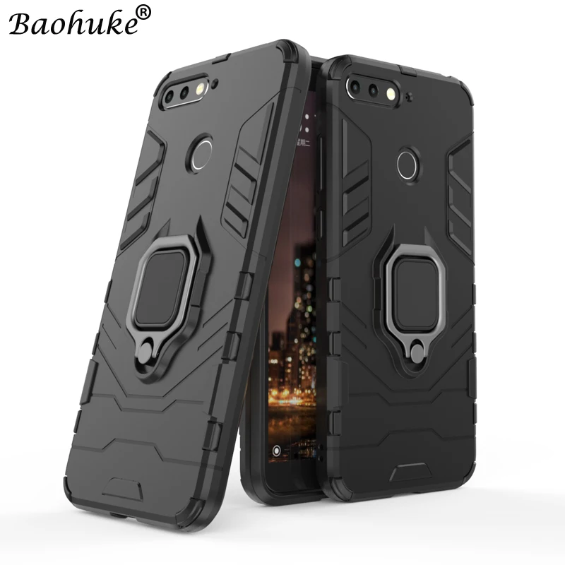 

Case Shockproof For Huawei Honor 7A Pro Silicone Cover Phone Case For Huawei Honor 7A Pro Hard Case TPU Armor Ring Stand Fundas