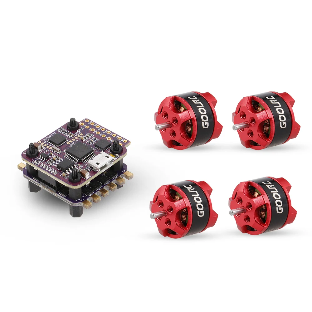 

GoolRC 4 in 1 12A ESC F3 Tower Flight Controller Combo & D1104 7500KV Brushless Motor for 80 90 100 Micro FPV Quadcopter Drone