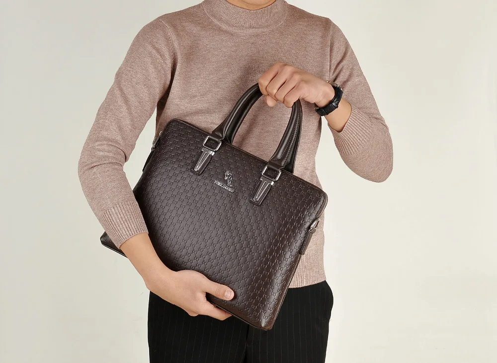 Кенгуру известный бренд Для мужчин Портфели s кожаная сумочка Винтаж ноутбука Портфели для A4 Docu Для мужчин t сумка мужской мешок офисной