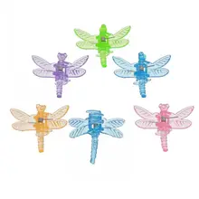 Doreenbeads Розница пластиковые заколки для волос Стрекоза смешанные 3,6 см х 3,4 см, 100 шт