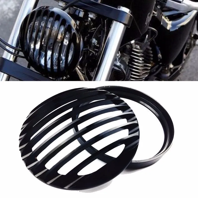 5,75 дюймов фара мотоцикла CNC Гриль Крышка маска фара заготовка Крышка для Harley Davidson Sportster XL883 1200