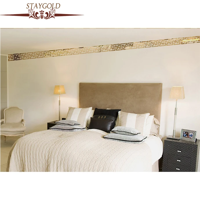 

Three-dimensional Fashion Waist Baseboard Mirror Acrylic Wall Stickers 10 * 10cm 10 Pieces Of A Package