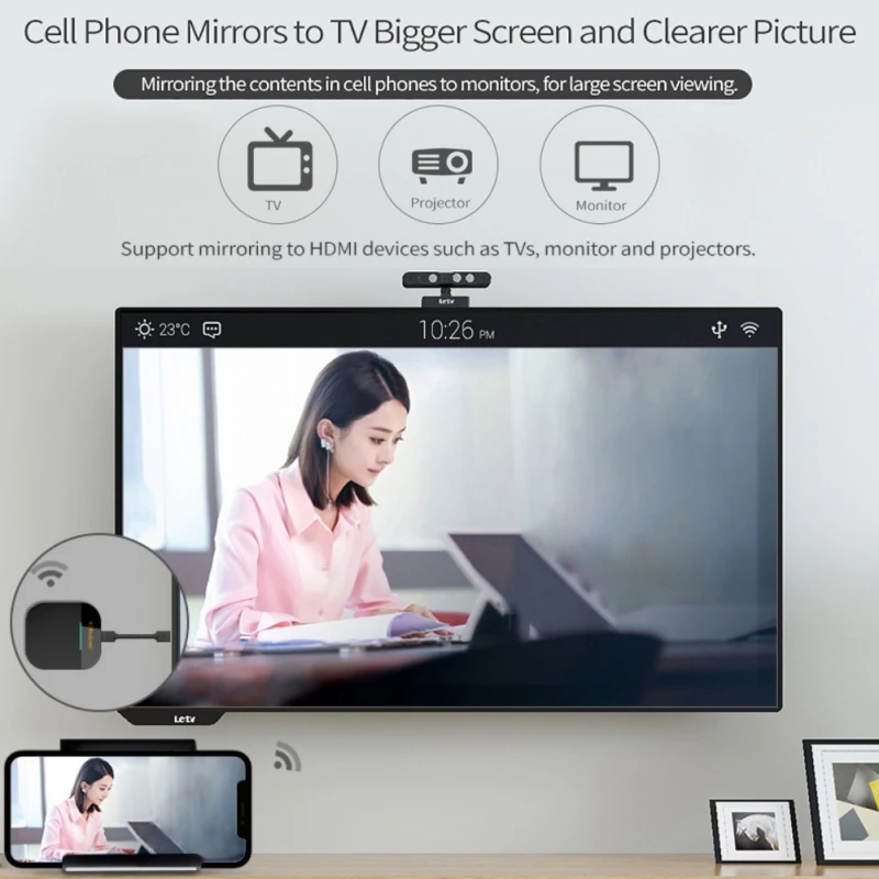 Mirascreen 2,4G/5G HDMI конвертер адаптер Смарт Wi-Fi дисплей ключ поддержка для Youtube Netflix Hulu 1080P