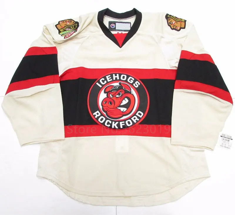 ROCKFORD ICEHOGS HOCKEY JERSEY Embroidery Stitched Customize any number