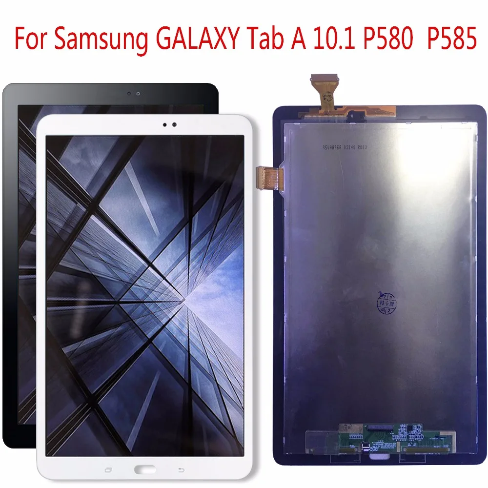 Для Samsung Galaxy Tab 10 1 P580 SM-P580 P585 ЖК-дисплей Дисплей Сенсорный экран планшета Ассамблеи