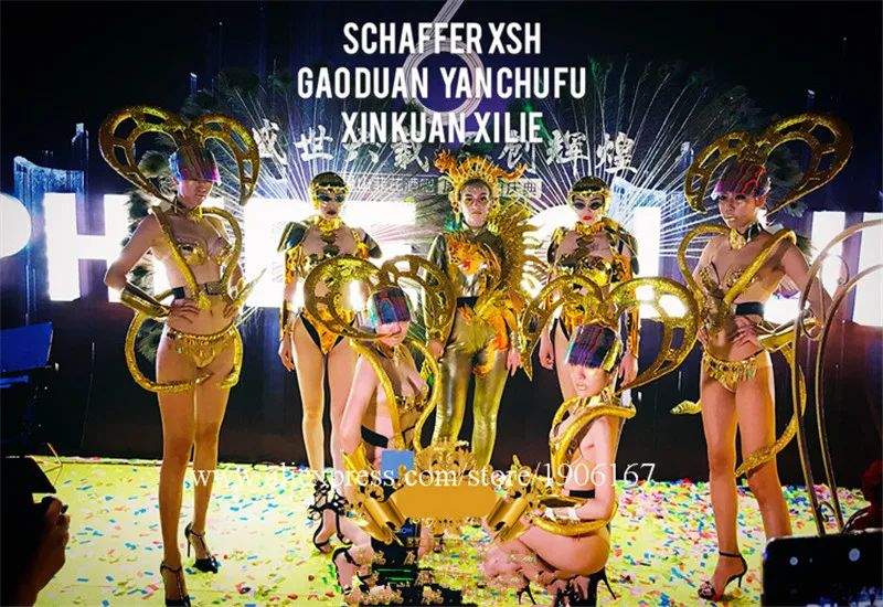 Sexy ballroom dance costumes party weras stage dress outfits Halloween bodysuit catwalk performance show clothe cosplay dj2