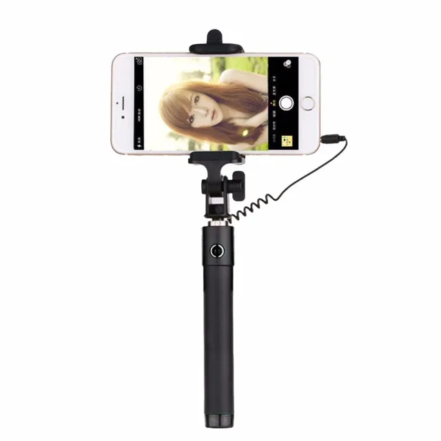 Luxury Extendable Folding Wired Selfi Self Selfie Stick Monopod for