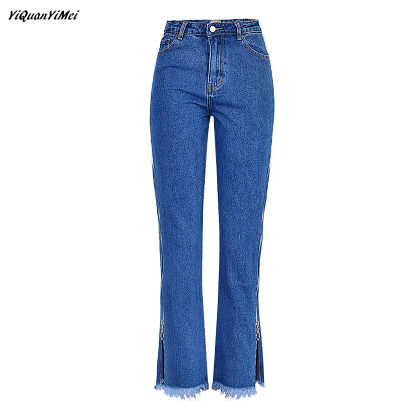 loose straight jeans women's