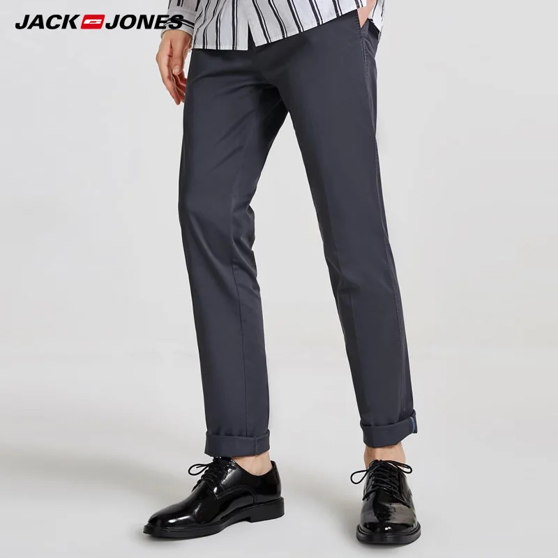 Jack& Jones мужские весенние и летние Узкие повседневные брюки | 218314548 - Цвет: SILVER SCONCE