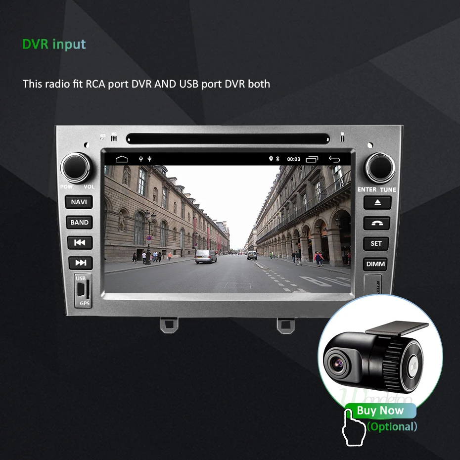 Clearance Android 9.0 DSP AV Output Car GPS for Peugeot 408 308 308SW DVD Player 4G RAM 8 Core Radio Navigation Stereo Multimedia Screen 4