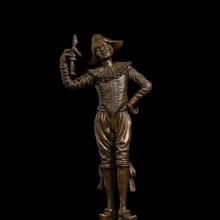 Классическая Бронзовая статуя Скульптура детские подарки веселый клоун фигурка украшение дома ds-686