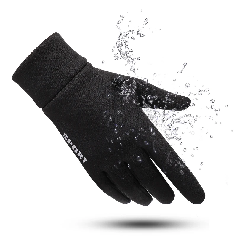 SHOUHOU Мужские осенне-зимние теплые перчатки с подкладкой водонепроницаемые перчатки с сенсорным экраном перчатки для езды на велосипеде и путешествий