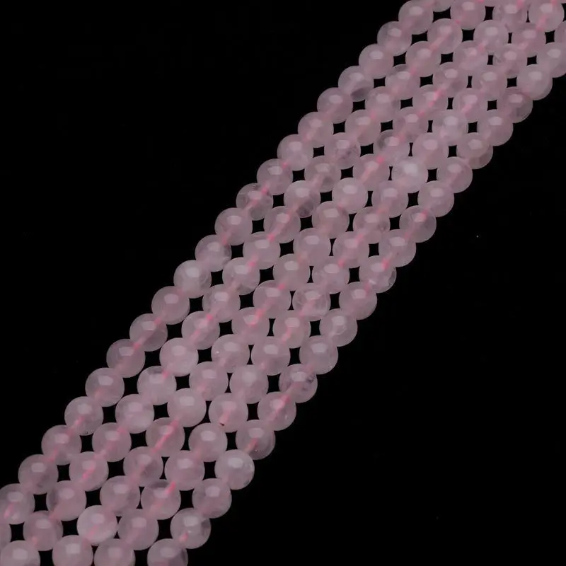 

Free Shipping Natural Pink Crystal Beads Loose Beads 4/ 6/ 8/ 10/ 12 MM For Jewelry Making DIY Bracelet Necklace Wholesale