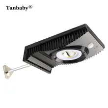 Открытый удара Беспроводной Солнечный свет Солнечный Мощность Уолл-стрит путь света движения PIR Сенсор уличного освещения светодиодный полюс бра