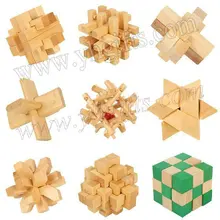 9 видов конструкций/Лот. Высококачественная деревянная 3D Блокировка, Конг Мин замок, тренировка IQ Игрушки, магические кубики. Головоломка Куб. Классические игрушки