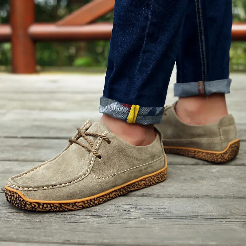 

Men 'S Fashion Skateboard Sneakers Student Sports Shoes Autumn Peas Shoes Men's Leather Shoes Genuine Leather Shoes Breathable M