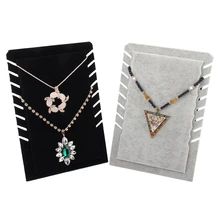 Tonvic оптом 2 шт Серый/Черный лед бархатное ожерелье цепь дисплей стенд держатель доска для 8 шт