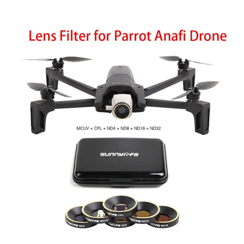 Попугай Anafi УФ-фильтр с мультипокрытием ND4 ND8 ND16 ND32 фильтр smp uv для объектива камеры для попугай Anafi аксессуары для дрона