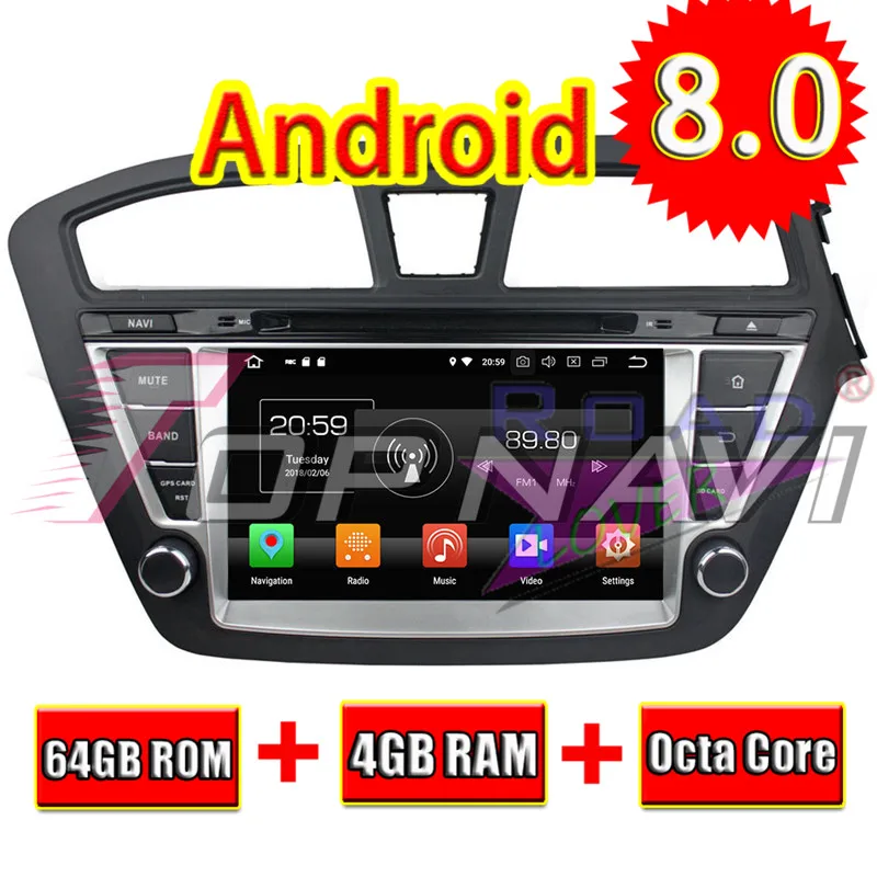 dvd player portable For Hyundai I20 RHD 2014-2015