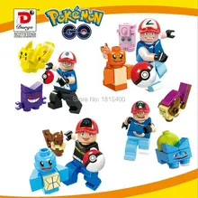 Decool Game Pokemon Figure DIY Toys Plastic Model Kits Building Blocks Minifigures Set Educational Learning Toys