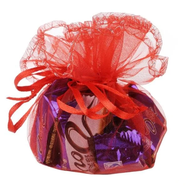 100 шт./лот 40*40 см красные/фиолетовые/розовые круглые мешочки из органзы с завязками для свадебных конфет, сумки для ювелирных изделий, подарочная упаковка - Цвет: Red