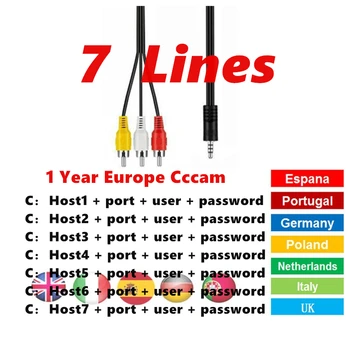 

most stable cccams 7 lines for Europe Satellite Receiver WIFI FULL HD digital DVB-S2 ，available for Spain Portugal Germany etc.