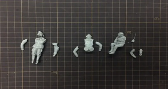 1:35 scale WW2 набор для модели из полимера солдат 3 человек во время Второй мировой