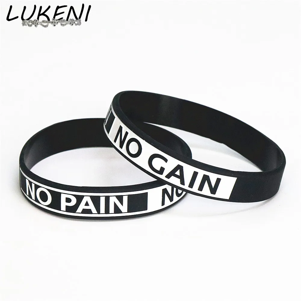 1 шт. лидер продаж модный силиконовый браслет LUKENI девиз без боли усиления