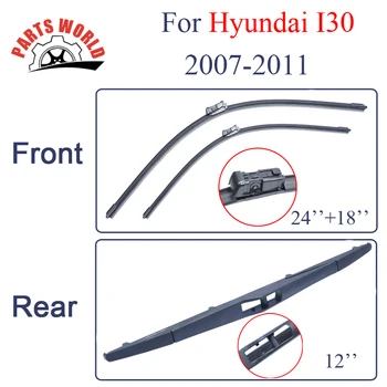 

Front And Rear Wiper Blades For Hyundai I30 2007 2008 2009 2010 2011 Windscreen Wipers Rubber Car Accessories