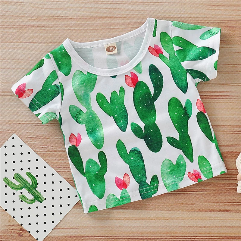 Spring Summer Girls Tops And Blouses Newborn Baby Kids Boy Girl Number Cartoon Short Sleeve T-shirt Tee Tops Clothes C14% (4) - 