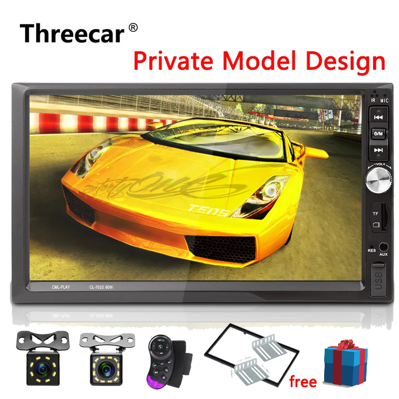 

2 DIN 7 inch Touch Screen Handsfree Car Stereo Bluetooth Radio Android Phone Mirror Link Support Front Rear View Camera Player