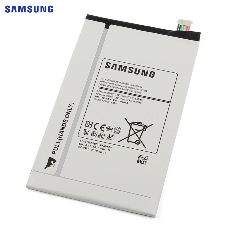 SAMSUNG Original Replacement Battery EB-BT705FBC EB-BT705FBE For Samsung GALAXY Tab S 8.4 T700 T705 Tablet Battery 4900mAh
