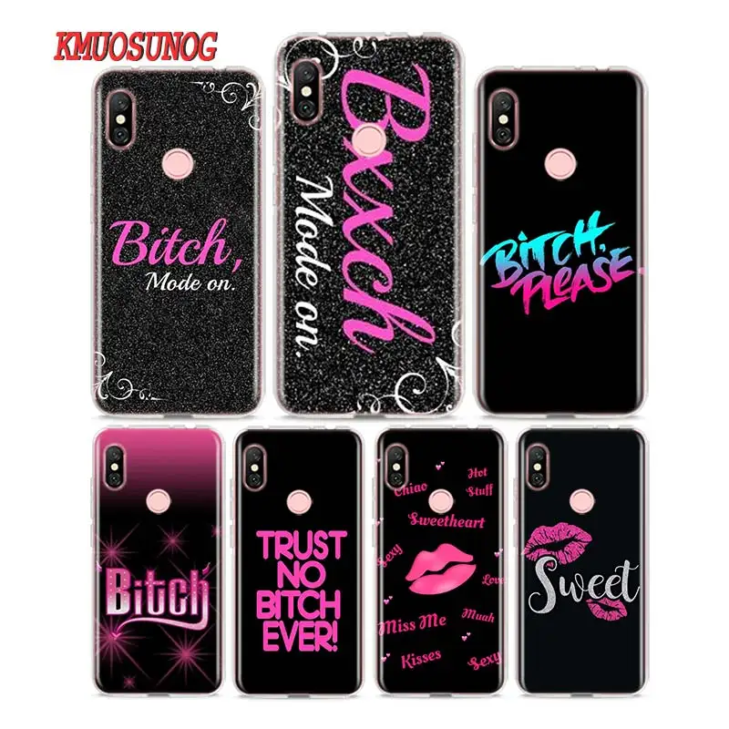 

Silicone Phone Case Pink bitch for Redmi 7 Y3 Y2 S2 Xiaomi Redmi Note 7 6 6A 5 5A Pro Plus 4 4X Cover