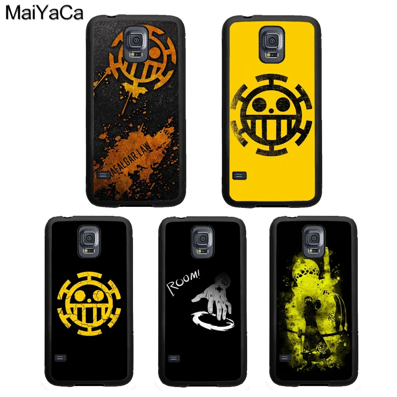 

MaiYaCa One Piece Trafalgar Law Logo Rubber Case For Samsung Galaxy S9 S10 S8 Plus Lite S4 S5 S6 S7 Edge Note 9 8 5 Cover Coque