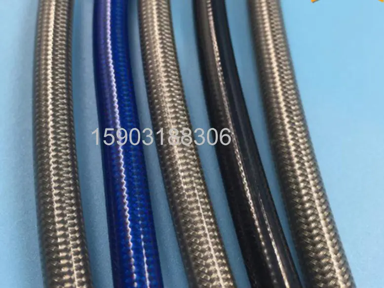 An3 motocicleta automotivo 1/8 "304 fio de aço inoxidável ptfe trançado pvc coberto linha de freio combustível 1m-2