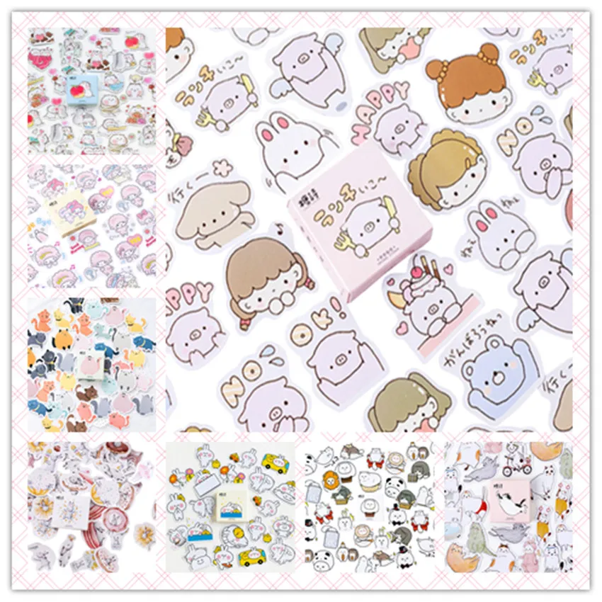 45 шт./упак. Kawaii наклейки с милыми рисунками DIY дневник альбом для скрапбукинга