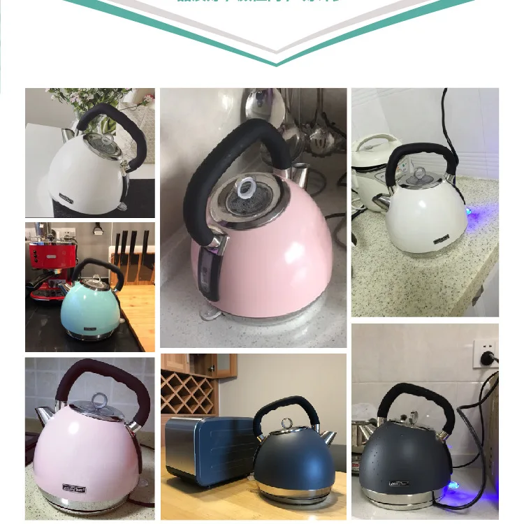 Elétrica de Aço Inoxidável com Controle Temperatura da Água Chaleira Casa 1800 w Aquecimento Rápido Bule Chá Elétrico 1.8l 220 v 304 3 Cheap Chaleiras elétricas