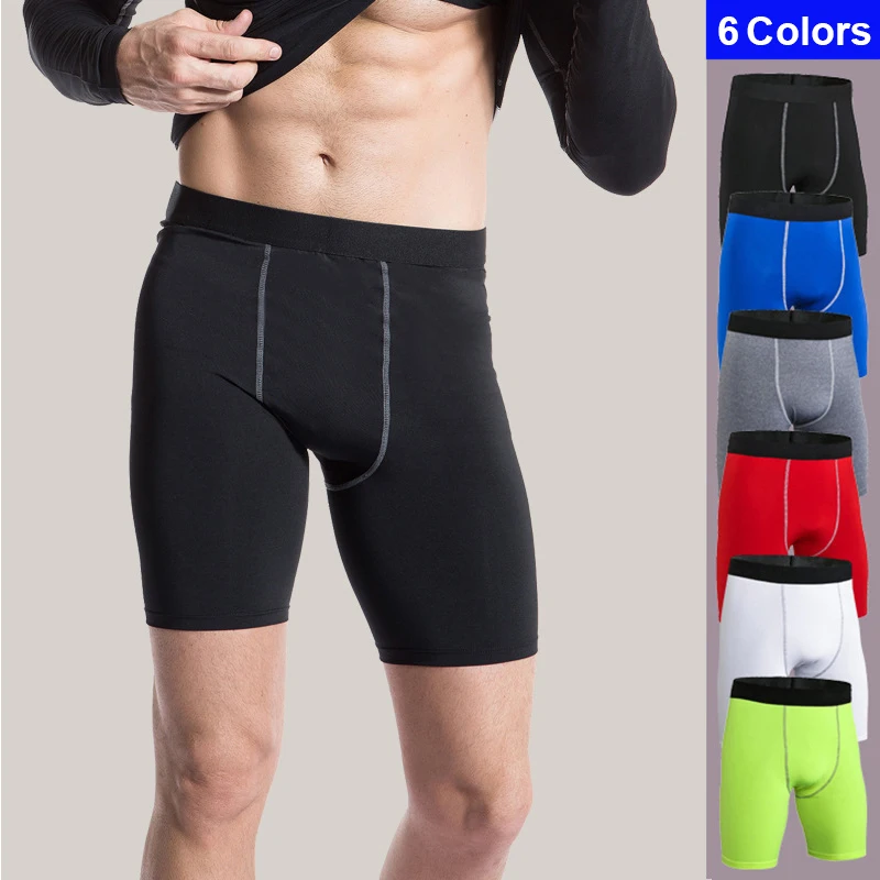 

2018 New Arrival Fitness Summer Sport Shorts Men Solid Color Male Running Shorts Tight Bodybuilding Shorts Men Sportwear 3XL