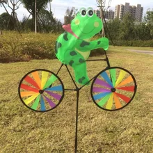 Милый 3D животное на велосипеде ветряная мельница ветер Spinner Whirligig сад газон двор Декор игрушка подарок для мальчиков девочек ребенка