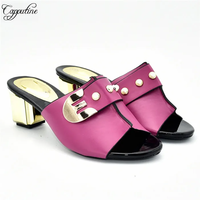 

Excellent wedding/party high heel slip-on shoes nice pumps shoes 77-3 in fuchsia, heel height 7cm,size 38-42