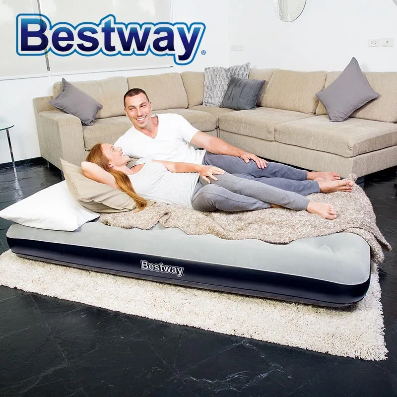 67406 Bestway 185x76x22 см надувной матрас 7" x 30" x 8," Флокированная воздушная кровать нагрузка 227 кг надувная кровать для одиночной кровати