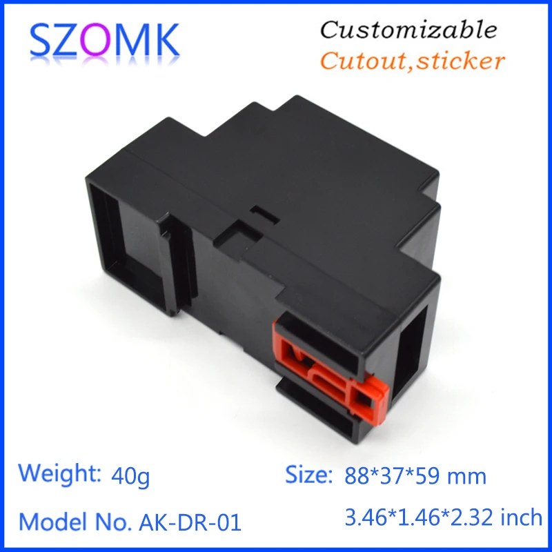 szomk electronics plastic enclosure for pcb junction box din rail enclosure control box szomk outlet boxes instrument enclosure box project box plastic housing (13)