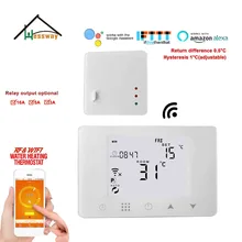Возврат разницы 0,5 градусов Rf беспроводной комнатный термостат wifi контроль температуры для системы подогрева пола 3A/5A/16A опционально