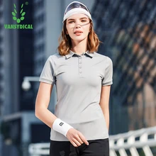 Vansydical рубашки для гольфа женские спортивные рубашки поло с коротким рукавом быстросохнущие тонкие уличные тренировочные теннисные бадминтон спортивная одежда топы