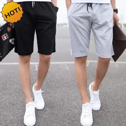 NEW 2020 Outdoor Summer Solid color black grey shorts Sport Jogging GYM thin Drawstring Basketball running men's Shorts | Спорт и